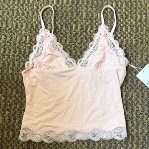 3/$25 🤍 Katch Me Lace Trim Garter Cami Top NWT Light Pink Size M Runs Small